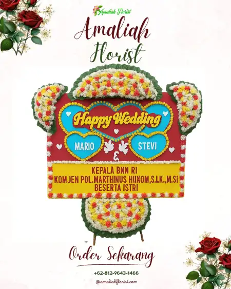 Papan Bunga Pernikahan Wonokampir